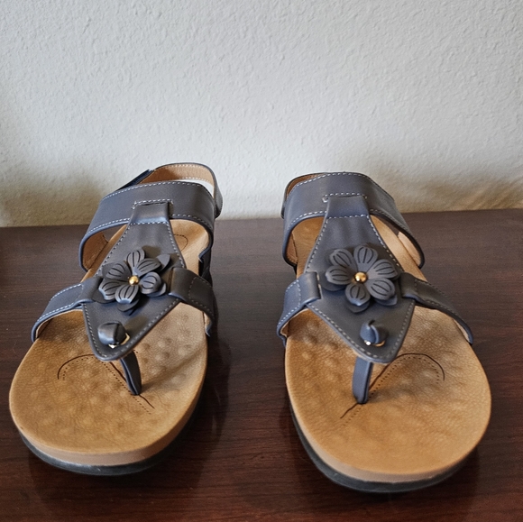 Womens orthotic arch support flip flop sandals - Picture 6 of 14